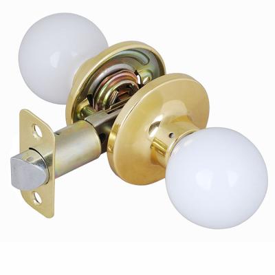 China One Piece White Lacquer One Piece Knob Manufacturer Door Lock China Tubular Knob Passage Knobset for sale