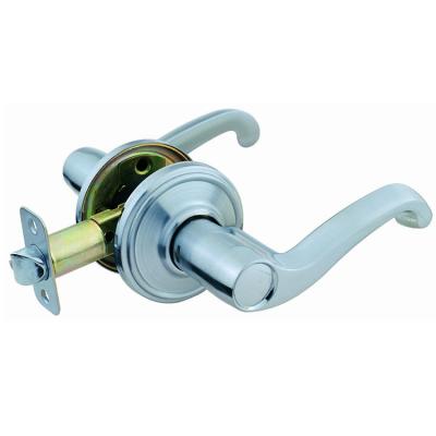 China Entry Easy Passage Installation Lever Handle Lockset Satin Chrome Finish Dummy Door Lock Handle Lever for sale