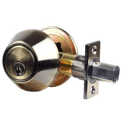 China Entrance & Desktop 200000 Life Cycle Warranty Drive In Bolt Deadbolt Residential Lock Cylinder Antique Brass Double Deadbolt for sale