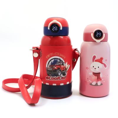 China OKADI Sustainable New Design Custom Logo Thermal Double Wall Stainless Steel Kids Smart Water Bottle With Temperature Display for sale