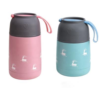 China PORTABLE Vacuum Thermos Food Grade Insulated Pet Pot, Double Wall Thermal Stainless Steel Metal Lunch Box Food Container for Kids for sale