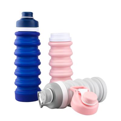 China Sustainable OKADI Sports Water Bottle 400ml BPA Free Durable Silicone Bottles Collapsible for sale