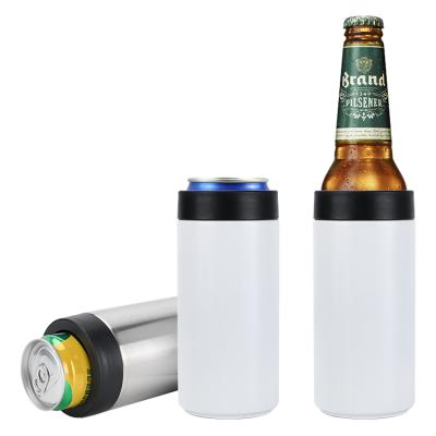 China OKADI Stainless Steel Can Cooler Cola Vacuum Insulated Beer Can Cooler Stocked Hot Selling for sale