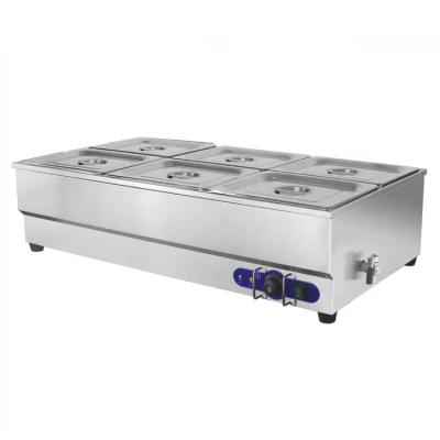 China 201 Stainless Steel Bain Marie Equipment Commercial Worktop CE Certified Supply Electric Food Warmer for sale