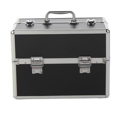 China NATIONAL 10 Inches OEM Cosmetic Vanity Case With Fold Out Trays / Professional Manicures Tool Box for sale