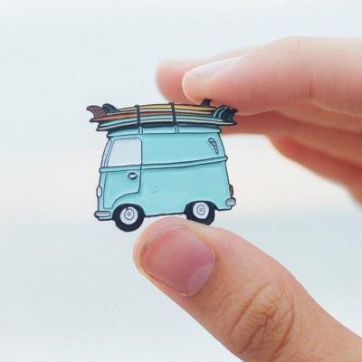 China Custom Cute Design Blue Bus Hard Soft Cartoon Logo From Global China Suppliers Enamel Pin Lapel Pin Badge Bulks for sale