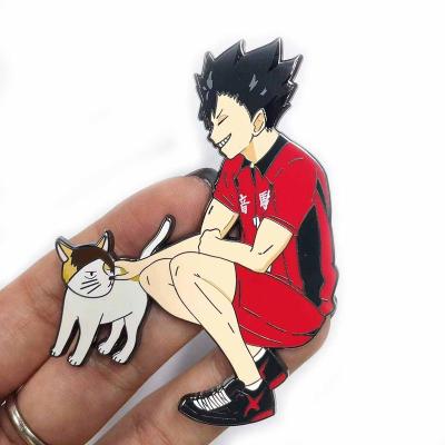 China Factory Price OEM Metal Enamel Pin Custom Lapel Pin With Screen Printing China Manufacture Custom Japanese Anime Cartoon for sale