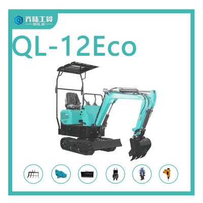 China Building Material Shops High Performance 1.2ton Small Mini Crawler Digger Bagger Excavator Mini Excavators for sale