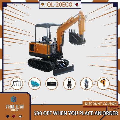 China Stores Mini Crawler Hydraulic Digger 2.0 Ton Excavator Construction Material For Sale Small Excavator Attachments Optional Cheap Price for sale