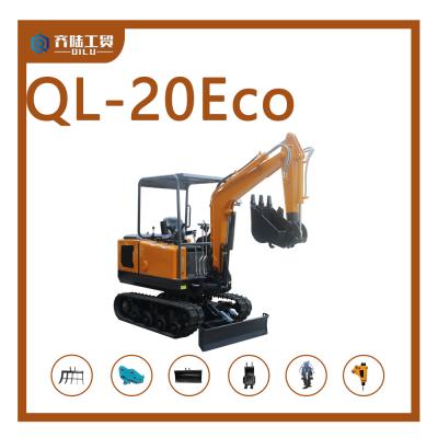 China Construction Material Shops Small Road Construction Digger Excavator 2.0t Cheap Machinery Mini Excavator For Sale for sale