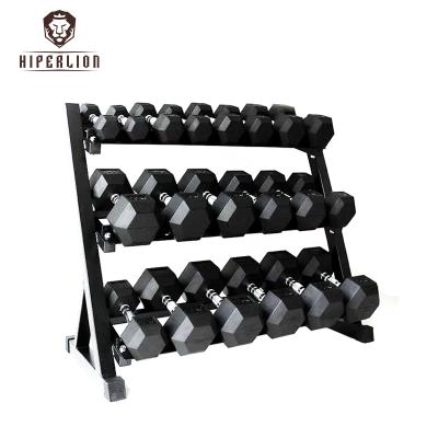 China rubber covered commercial 25 lb 5kg 6kg dumbbell hammers hex dumbbell dumbbell dumbbell rubber dumbbell weight set with brackets for sale