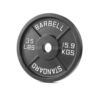 China Universal Barbell 25 lbs 45 lbs 45lb Weightlifting 20kg Iron Plates Weight Plates Custom Standard For Sale for sale