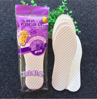 China Pulp Promotional Type Integral Orthopedic Type Soft Gel Shoe Foot Care Material Insole for sale