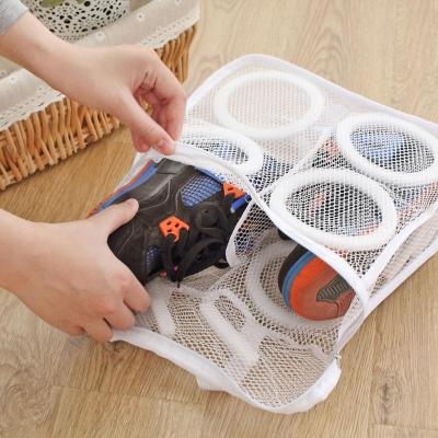 China Rustic Laundry Shoes Bag Organizer for Shoe Mesh Laundry Shoes Bags Dry Home Organizer Portable Laundry Washing Bags for sale