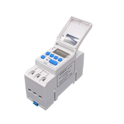 China Time Display 16amp 220VAC 12vdc Daily Programmable Time Display Bi-Volt Din Rail Mount Time Switch Bell Control Seconds Digital Timer Switch THC-15F for sale