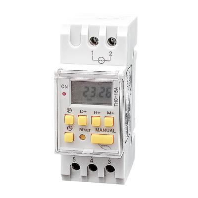 China CE Digital Weekly Electric Control 16amp 20amp EESS Time Switch 12VDC Automatic Control THC-15A Programmable Timer Switches THC-15A 12VDC 16amp for sale