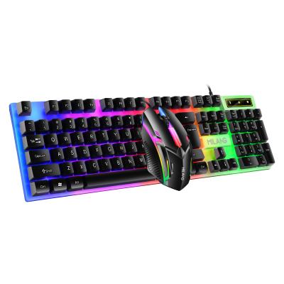 China Colorful Backlit Ergonomic Mechanical Cable Mouse Factory Price 104 Keys Waterproof Gaming Keyboard Combos for sale