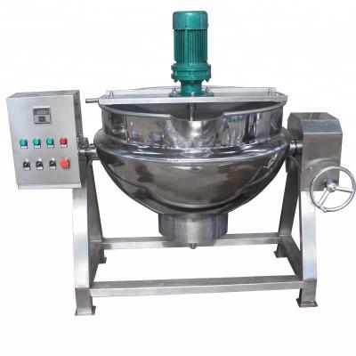 China Vegetable Processing Plant 500 Liter 300 Liter Steam Jacketed Cooking Kettle With Agitator à venda