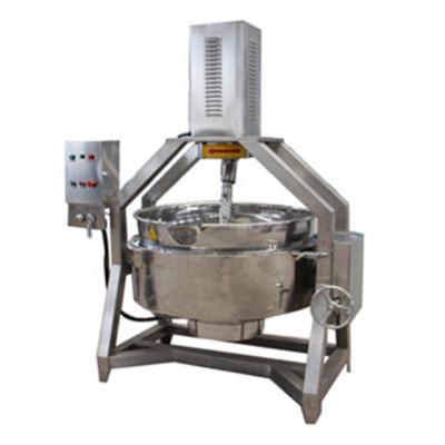 Cina 200 Liter Steam Coated Cooking Kettle Vegetable Processing Plant with Sugar Mixer Agitator in vendita