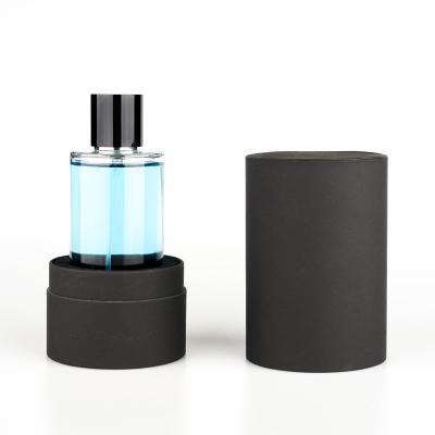 China 100ml Cosmetic Empty Logo Refillable Transparent Black Fine Custom Glass Spray Cologne Bottles for sale