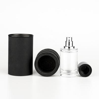 China Clear 30ml Cosmetic Hot Selling Glass Perfume Bottle With Black Magnetic Cap for sale