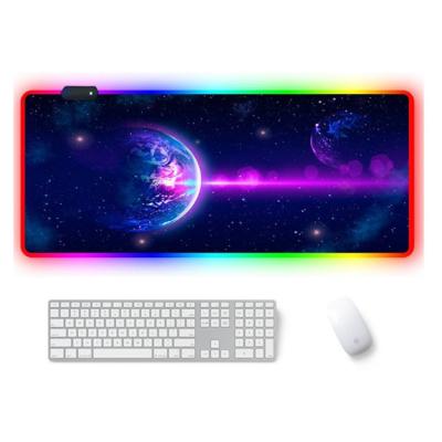 China Radiation Protection Computer RGB Led Mouse Pad Gaming Large Mousepad Xxl Customized Desk Mat Keyboard Pad Mouse PC Mat for sale