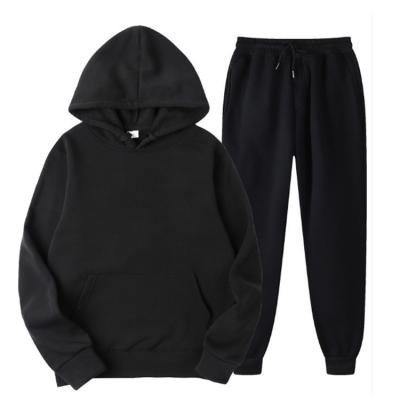 China Wholesale Anti-Wrinkle Mens Womens Matching Cotton Plain Oversized Joggers Pants Sweatpants And Hoodies Set for sale