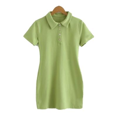 China Wholesale Female 100% Cotton Gym Girls Anti-Wrinkle Casual Polo Dress Quick Dry for sale