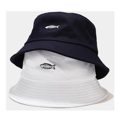 China Wholesale Custom Fisherman Bucket Hat Cotton Logo Hat Multi Color Unisex Fishing Character Embroidery for sale