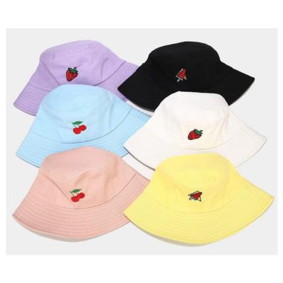 China 100% Customized Wholesale Character Embroidery Bucket Hat Cotton Bulk Bucket Hat With Custom Logo for sale