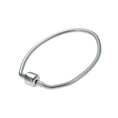 China BOHEMIA Luxury Quality Stainless Steel Bulk DIY Bangles Charms Jewelry Bracelet 3mm Snake Chain for sale