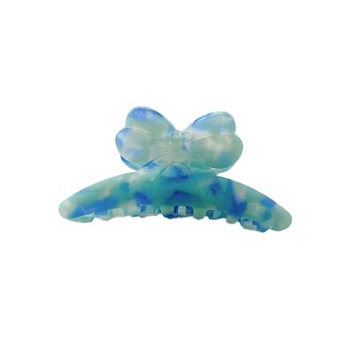 China High Quality Eco-Friendly/Recyclable/Fancy Medium Size Acetate Cut Out Bowknot Hair Clip Claw For Girls Shark Clasp Hair Accessories for sale