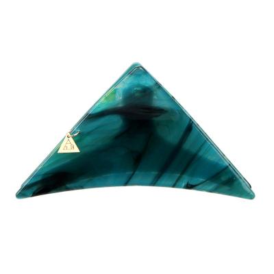 China Colorful Custom Large Triangle Metal Acetate Hair Claw Clips Eco-Friendly/Recyclable/Fancy For Women Fashion Hair Accessories for sale