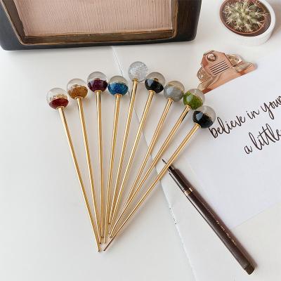 China Fashion New Products Luxury Hair Stick Pin Disc Hair Roll Head Acetate Metal Hair Stick Pin for sale