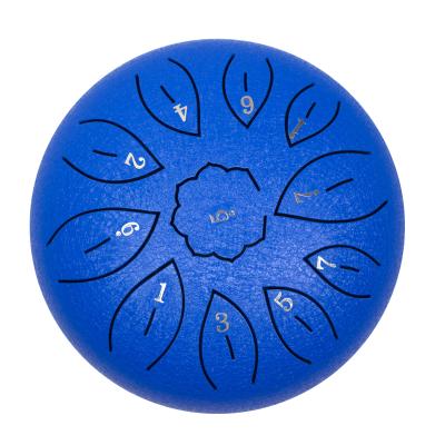 China Factory Price Popular Instrument 6inches 11tones Musical Steel Tongue Drum For Meditation for sale