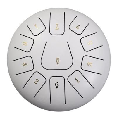 China Meditation 11 Notes Musical Instrument 12inch Tongue Drum Tank Steel Drum For Yoga For To Reduce Pressure for sale