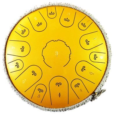 China Yoga 14 Inch Handmade Steel Tongue Drum Amazon 15 Notes Tongue Drum Sale Percussion Instruments for sale