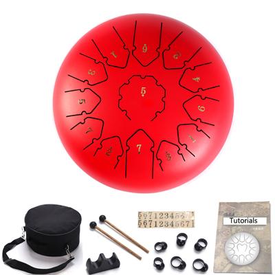 China Wholesale Meditation and OEN 12 Inch 13 Notes Handpan Chakra Drum FREE Bag and Steel Mallets Tongue Drum for sale