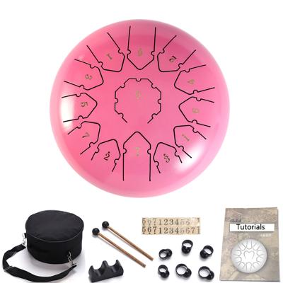 China Free tank bag 13 inch 13 notes Miditation 12 pink drum handpan drum and steel mallets tongue drum for sale