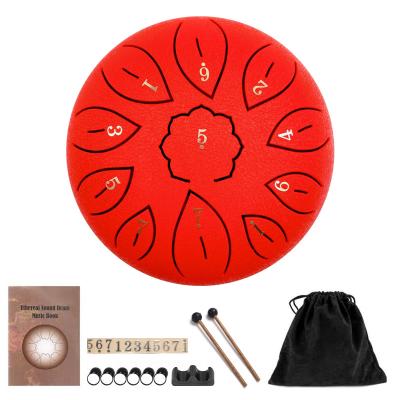 China Miditation 6 Inch 11 Notes Tank Handpan Drum Drum FREE Bag and Steel Mallets Tongue Drums for sale