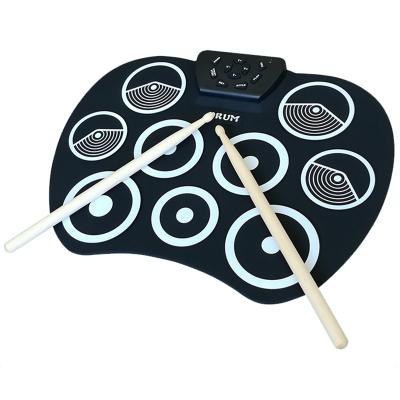 China Flexible Musical Instrument Percussion USB Midi Set Professional Custom Electronic Bass Stick Drum Rolling Pads for sale