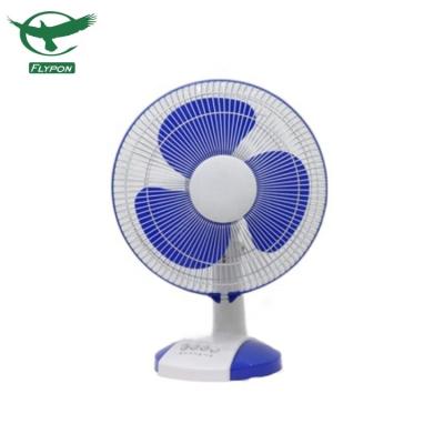 China Portable Size 12 Inch White Table Fan 12 V Electric DC Rechargeable Solar Table Fan for sale