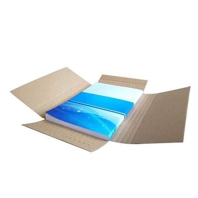 China Recycled Materials Cardboard Plain Board Envelope White Book Packaging With Tape Adhesive Book Boxes for sale