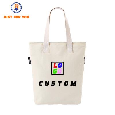 China Custom Tote Large Capacity Logo Color Cotton Handles Printed Beach Canvas Tote Shoulder Bags for sale