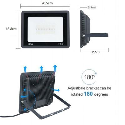 중국 현명한 RGB 투야 투광 조명등 50W, 적합한 방수 야외 주도하는 투광 조명등 판매용