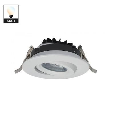 China Regelbare Slanke Ronde LEIDENE Downlight, 12w Trimless Brand Geschatte Downlights Te koop