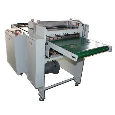 China rubber material slitting and sheeting machine with conveyor belt for sale