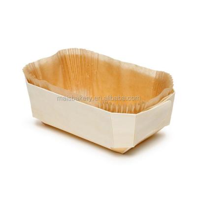 China Food Grade Disposable Disposable Heat Resistant Wooden Baking Molds Wooden Baking Tray for sale