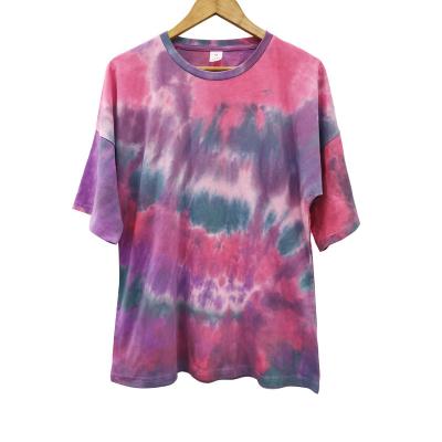 China Wholesale Short Sleeve Custom Printed Logo Summer New Tie-Dyeing T-shirt Day Color Graffiti Short Sleeve T-Shirt for sale