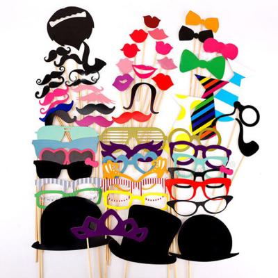 China 58PCS/SET CLASSIC Wedding DIY Decoration Photo Booth Props Funny Glasses Mustache Birthday Party Supplies Photo Booth AP414 for sale